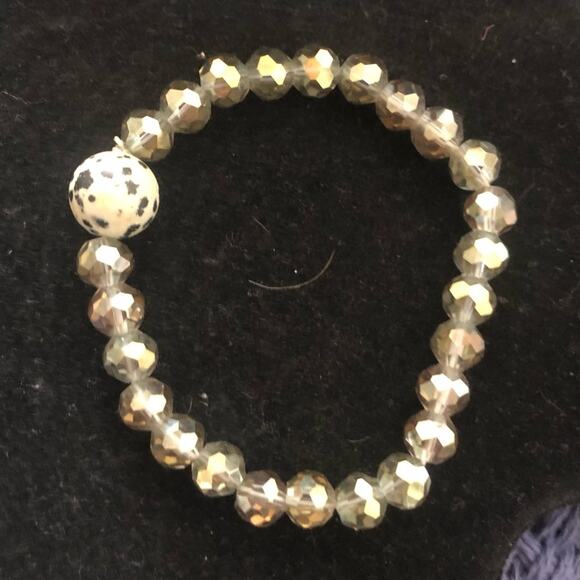 3 Set Gemstone Speckled Sparkling Beads Multi Size Gemstones Stretchy Bracelets - Picture 10 of 12